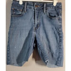 Levis 721 High Rise Skinny 26 womens Denim Cut Off Shorts